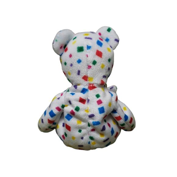 TY Beanie Baby Y2K Millennium Red White Blue Confetti Plush Stuffed Animal - Picture 3 of 6